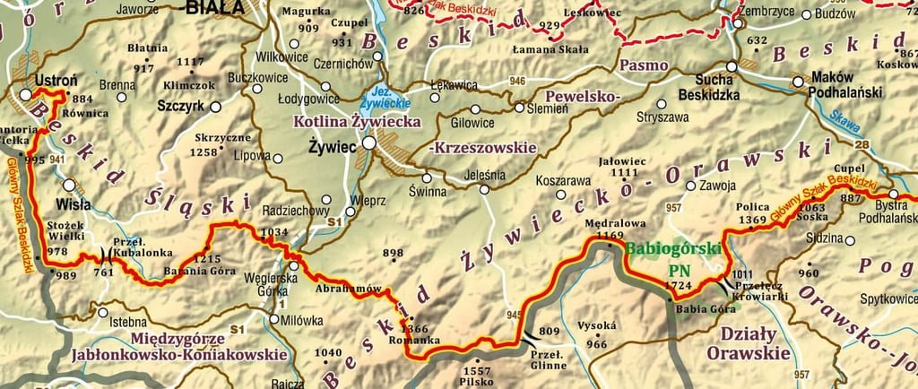 Główny Szlak Beskidzki przez Soszów